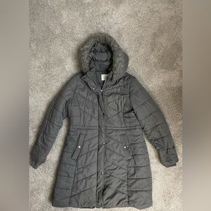 Gray Long Winter Coat XXL